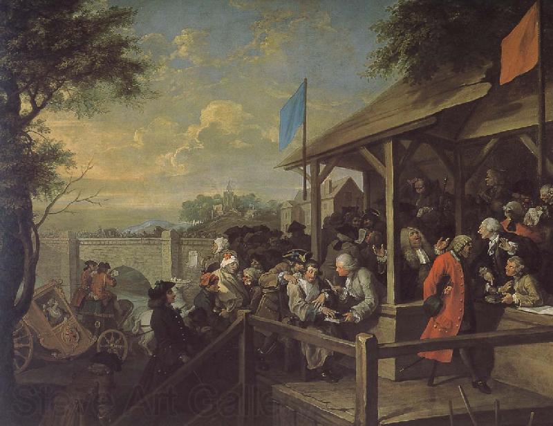 William Hogarth Presiding Election Series France oil painting art